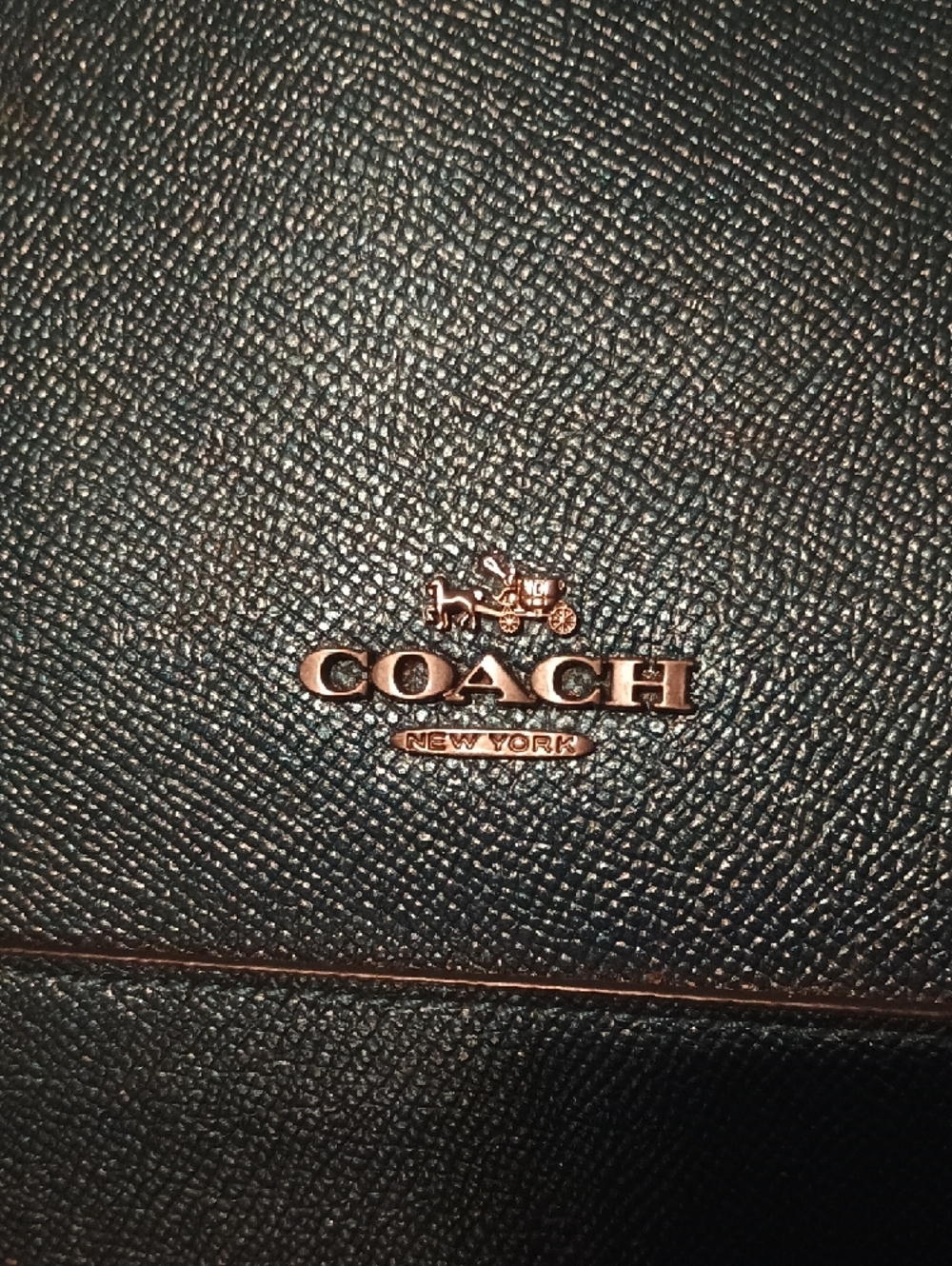 Coach Metallic Blue Dome Satchel with Gold Hardware - Picture 3 of 7